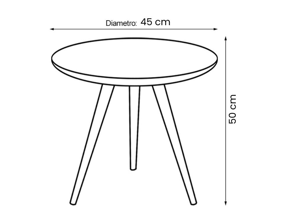 Conjunto de Mesa de Apoio e Centro Sparta tampo com vidro – Preto - Imagem 4