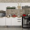 Cozinha Completa Valência com Aéreo 3 portas Reflecta 4 peças - Branco