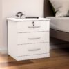 Mesa de cabeceira 3 gavetas Ref.: 011 - Branco