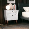 Mesa de cabeceira Dream 2 gavetas – Branco