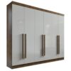 Guarda-Roupa Da Vinci Plus 6 portas e 6 gavetas – Ipê/Off white