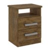 Mesa de cabeceira Firenze 2 gavetas – Ipê