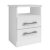 Mesa de cabeceira Firenze 2 gavetas – Branco