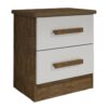 Mesa de cabeceira New Athos 2 gavetas – Ipê/Off white