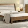 Cama casal Esmeralda Plus – Ipê/Off white