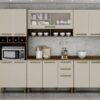 Cozinha Completa Pérola 5 peças – Ipê/Off white