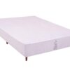 Base Box Silmer Casal Tecido Branco - 138x188x26