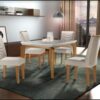 Mesa de Jantar Londrina 1.20x0.80 Com 4 Cadeiras Londrina - Imbuia/off White