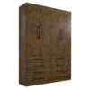 Guarda-Roupa Mônaco 4 portas e 8 gavetas – Ipê