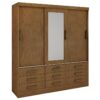 Guarda-Roupa Meridian 3 portas e 9 gavetas – Ipê