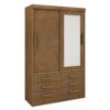 Guarda-Roupa Meridian 2 portas e 6 gavetas – Ipê