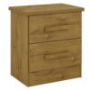 Mesa de cabeceira New Athos 2 gavetas – Carvalho