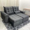 Sofá Retrátil e Reclinável Alemanha 2.00m – Cinza Veludão