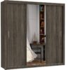 Guarda-Roupa Veneza Plus c/ espelho 3 portas e 4 gavetas – Malbec