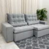 Sofá Retrátil e Reclinável Small 2.30m – Prata Veludão