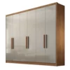 Guarda Roupa Casal 100% MDF 6 Portas 6 Gavetas -vértice  -Cumaru/Fendi