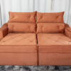 Sofá Retrátil e Reclinável 3 Lugares Moscou 2.00m Veludo Terracota A33
