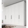 Guarda Roupa Casal 100% MDF 6 Portas 6 Gavetas - Vértice-Branco