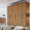 Guarda Roupa Casal 100% MDF 6 Portas 6 Gavetas - Vértice-Cumaru - Móveis Novo Horizonte