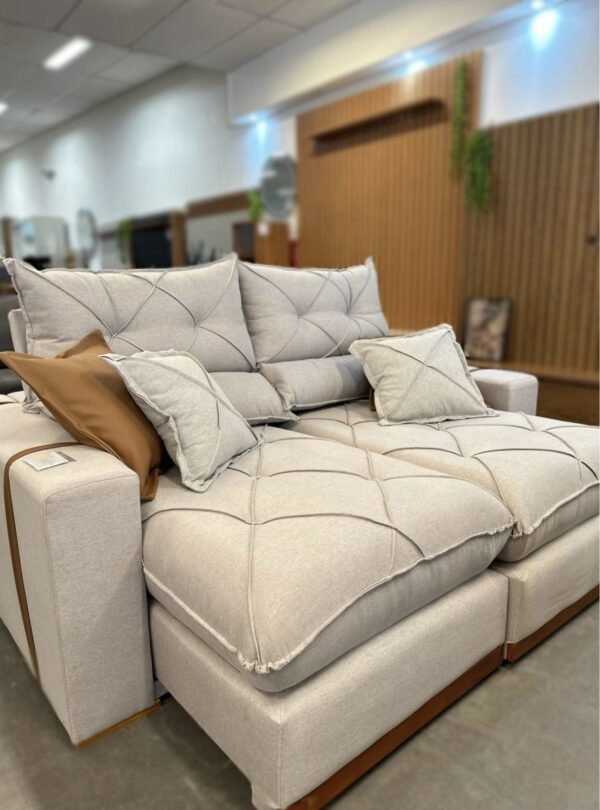 Alternative view of Sofá Gran Bello Retrátil Reclinável 2 m - Linho Cinza