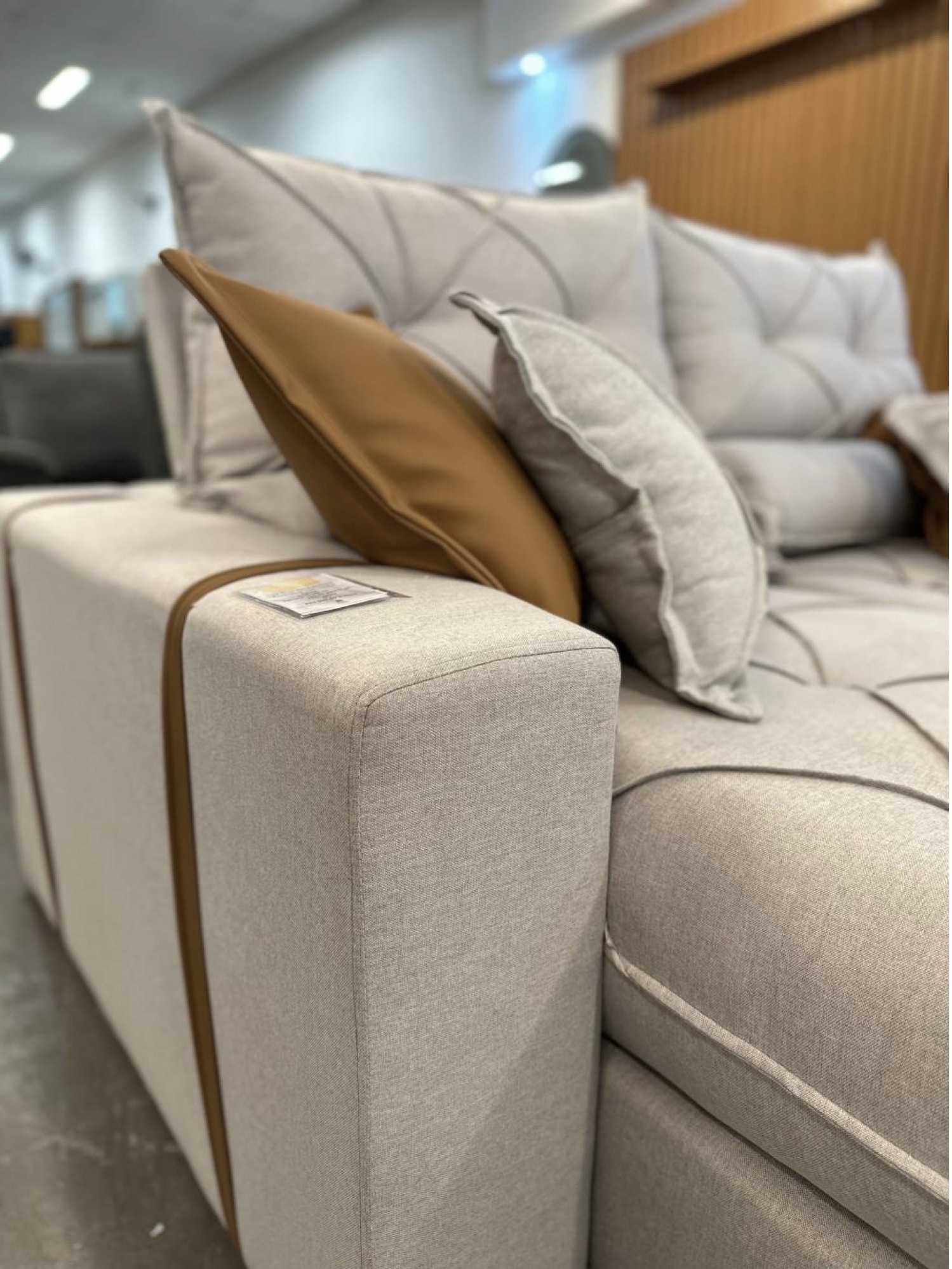 Sofá Gran Bello Retrátil Reclinável 2 m - Linho Cinza - Imagem 5