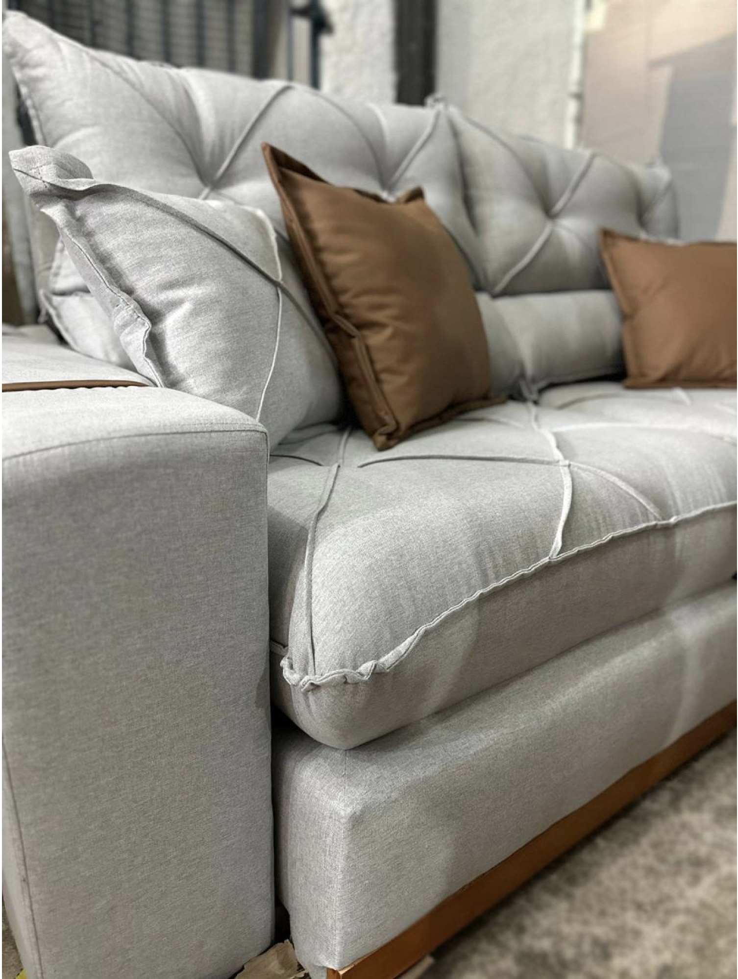 Sofá Gran Bello Retrátil Reclinável 2 m - Linho Cinza - Imagem 6