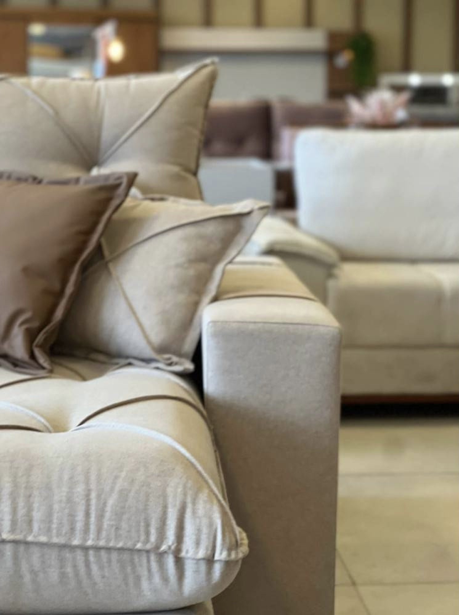 Sofá Gran Bello Retrátil Reclinável 2 m - Linho Bege - Imagem 3