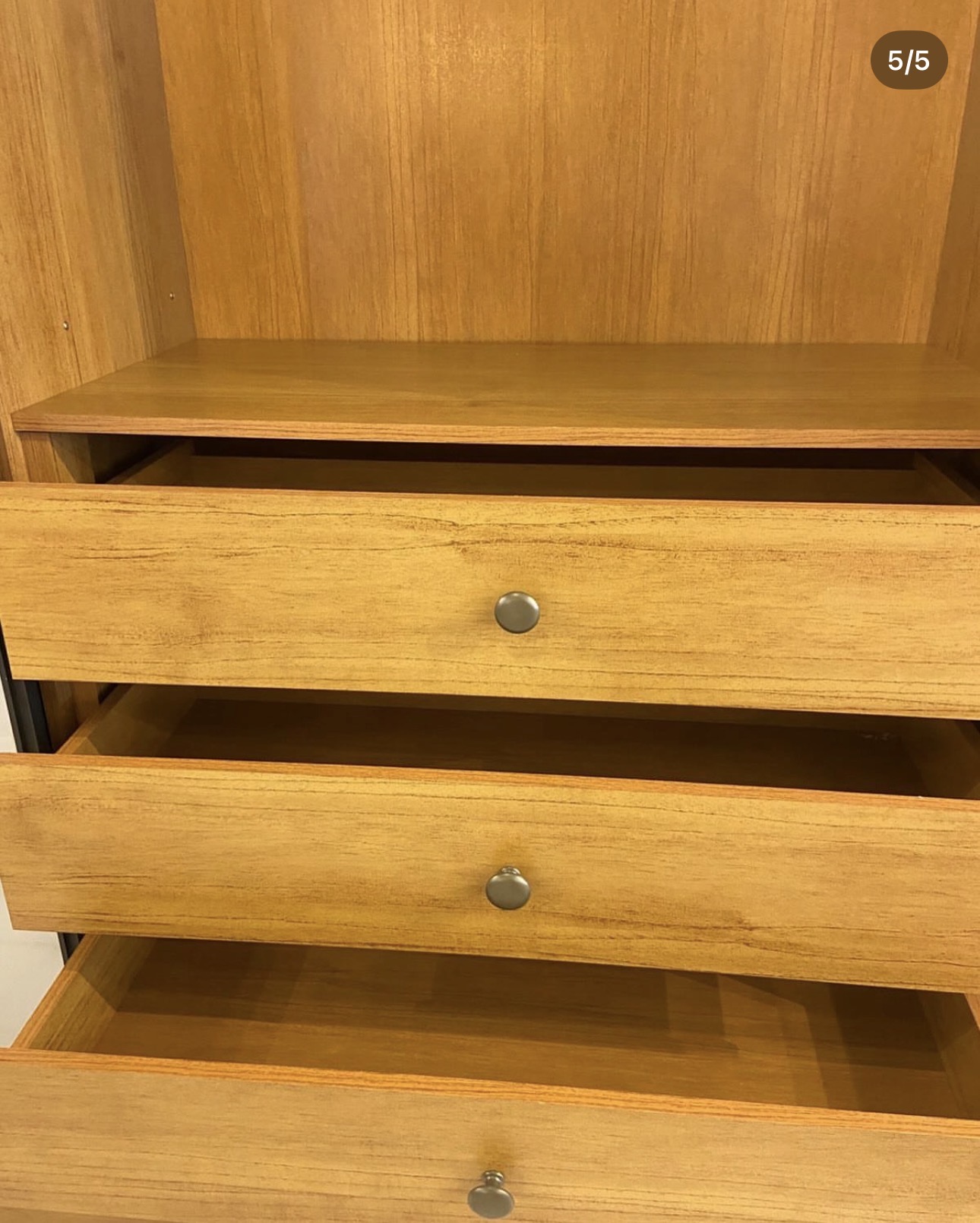 Roupeiro 3 Pts 8 Gav. Sollo Plus c/Espelho 100% MDF Cumaru/Fendi Larg. 2.73m Novo Horizonte - Imagem 4