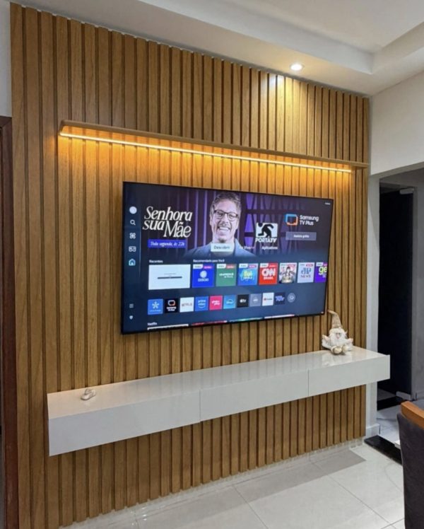 Home Nobre Ripado 230 com LED, Côr naturalle/Off White, da Gelius