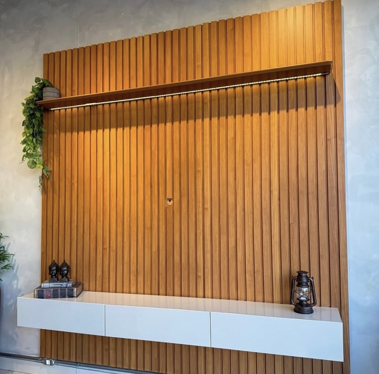 Home Nobre Ripado 230 com LED, Côr naturalle/Off White, da Gelius - Imagem 4